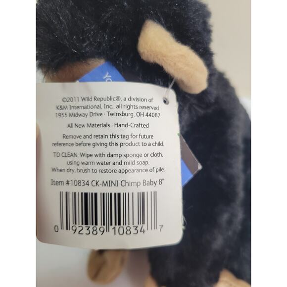 NWT Wild Republic Saint Louis Zoo Baby Chimp Monkey Plush Stuffed Animal Toy 8" - Picture 5 of 7
